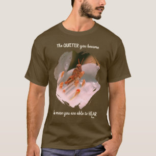 Camiseta Citação Inspiradora Silenciosa de Rumi  