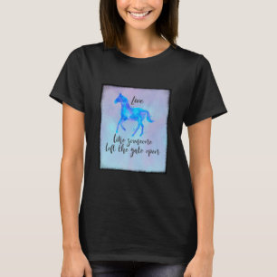 Camiseta Citação Inspirativa com Cavalo Livre