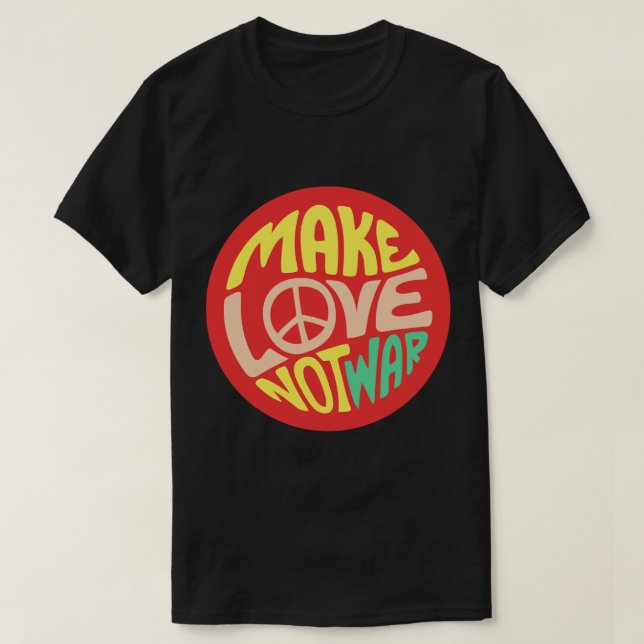 Camiseta Citação Inspirativa. Fazer amor não é um adesivo d (Frente do Design)