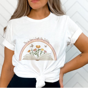 Camiseta Citação Inspirativa - Livro Floral de Borboletas -