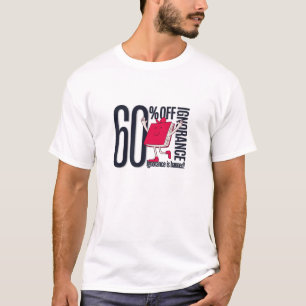 Camiseta Citação Inteligente Anti-Ignorância Minimalista Gr