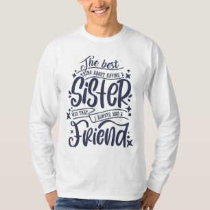 Camiseta Citação Irmão Irmão Irmão Irmã, Irmã Irmã Irmã, Ir