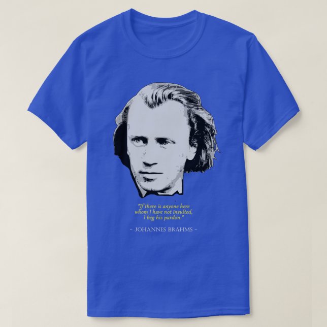 Camiseta Citação Johannes Brahms (Frente do Design)