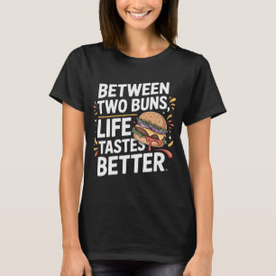 Camiseta Citação Juicy Burger Entre Pães