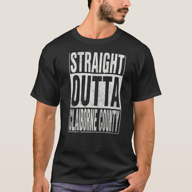 Camiseta Citação Legal do CONDADO DE hetero OUTTA CLAIBORNE (Frente)