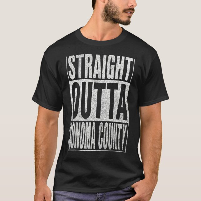 Camiseta Citação Legal do CONDADO DE hetero OUTTA SONOMA (Frente)
