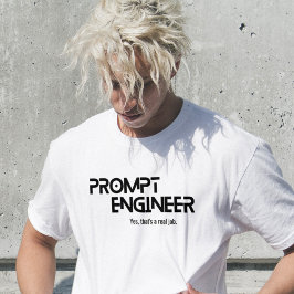 Camiseta Citação minimalista de engenheiro de prompt