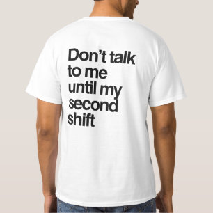 Camiseta Citação minimalista Não fale comigo para o trabalh