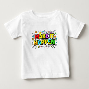 Camiseta Citação motivacional colorida e ousada