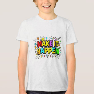 Camiseta Citação motivacional colorida e ousada