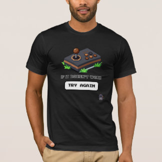 Camiseta Citação Motivacional de Joystick de Arcade Retro e