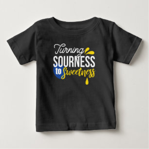 Camiseta Citação Motivacional de Limão de Areia a Doce