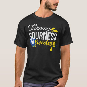Camiseta Citação Motivacional de Limão de Areia a Doce