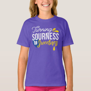 Camiseta Citação Motivacional de Limão de Areia a Doce
