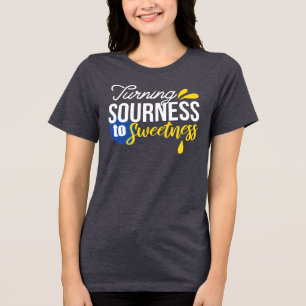 Camiseta Citação Motivacional de Limão de Areia a Doce