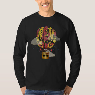 Camiseta Citação Motivacional de Passeio de Balão Balão de
