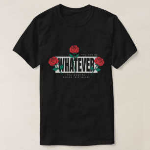 Camiseta Citação Motivacional de Rosas Vermelhas Floral Vet