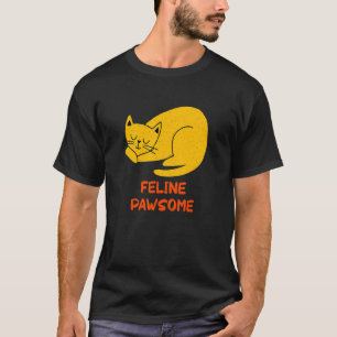 Camiseta Citação Motivacional Feline Incrível Cat Pun Inspi