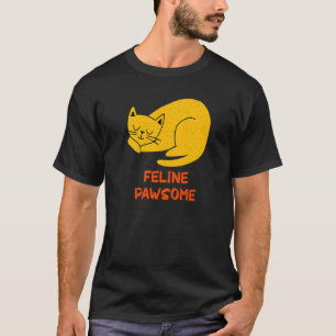 Camiseta Citação Motivacional Feline Incrível Cat Pun Inspi