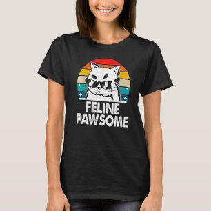 Camiseta Citação Motivacional Feline Incrível Cat Pun Inspi