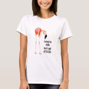 Camiseta Citação Motivacional Girly Pink Flamingo