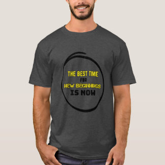 Camiseta Citação Motivacional Novos Começos Branco