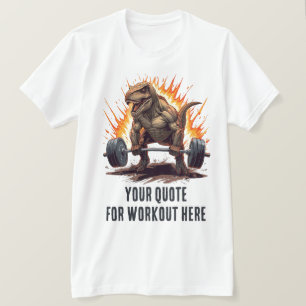 Camiseta Citação Motivacional Personalizada de Dinossauro p