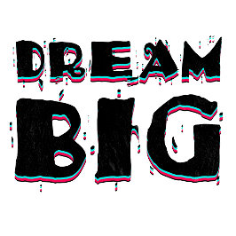 Camiseta Citação Motivacional Sonhe Grande