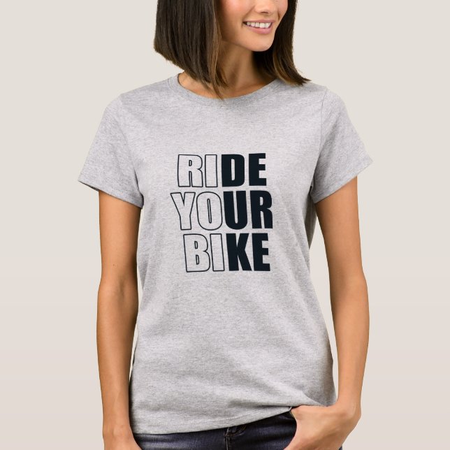 Camiseta citação motivadora de bicicleta de montanha (Frente)