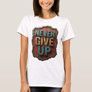 Camiseta Citação NÃO DESISTA de Prata que Chama a