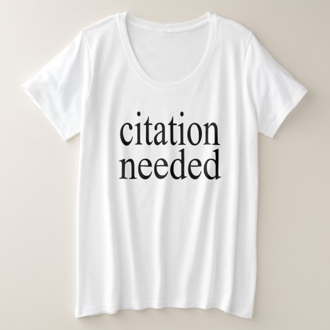 Camiseta Citação Necessária (Frente do Design)