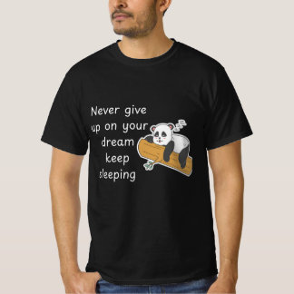 Camiseta Citação Panda Engraçado – Nunca Desista d