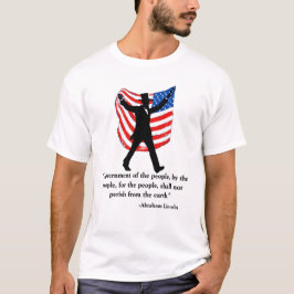 Camiseta Citação Patriótica de Lincoln para 4 de Julho