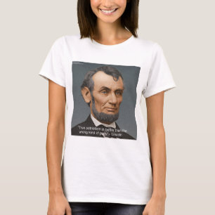 Camiseta Citação Patriótica Famosa de Abe Lincoln