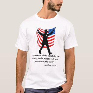 Camiseta Citação Patriótica Lincoln 4 de julho