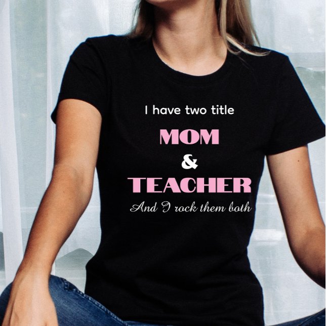 Camiseta Citação personalizada de professora mãe, dia das m (Criador carregado)