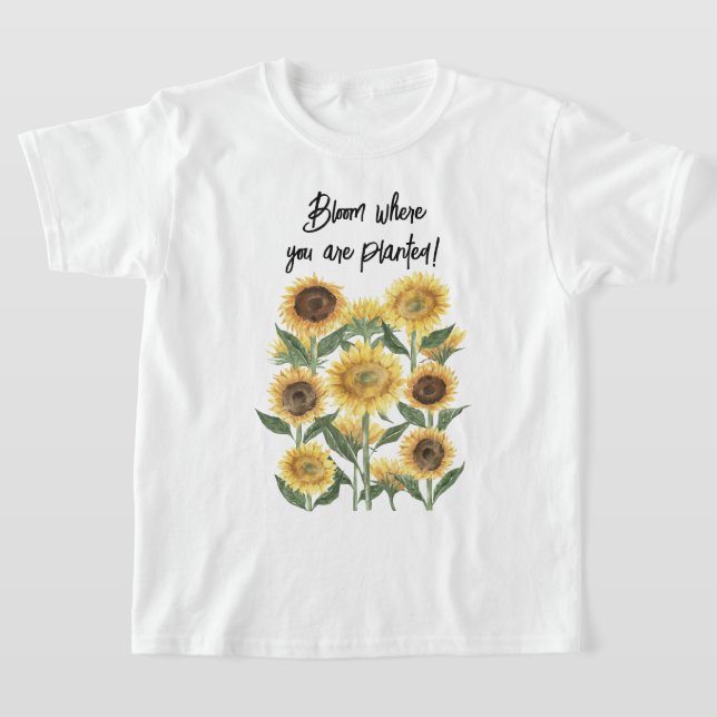 Camiseta Citação Personalizada Floral Personalizada da Flor (Postura )