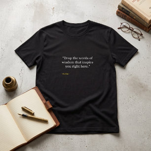 Camiseta Citação Personalizada Minimalista Tipográfica