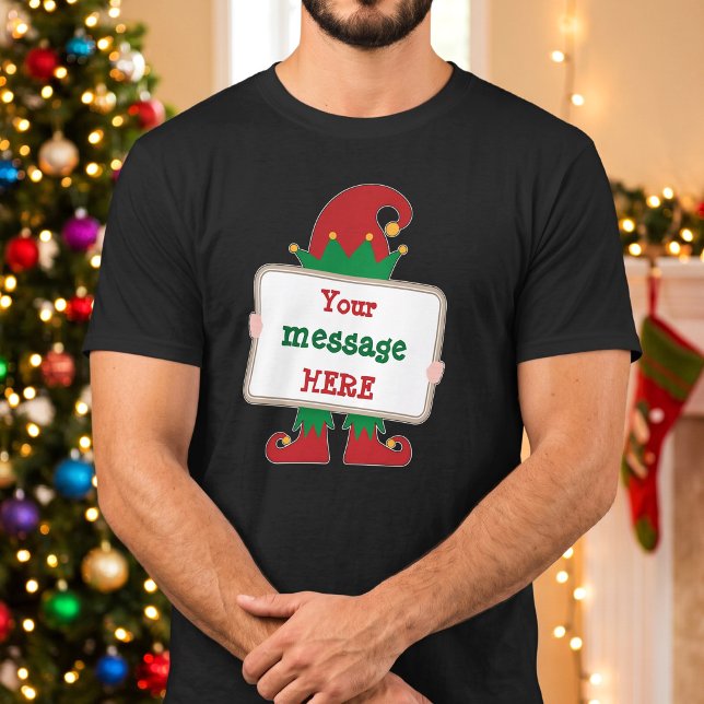 Camiseta Citação Personalizada - Sinal de Elfo Engraçado -  (Criador carregado)