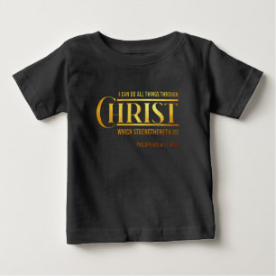 Camiseta Citação Philippians 4:13 Verse KJV Bíblia