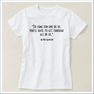 Camiseta Citação Política Inspiradora FRENTE&E COSTAS