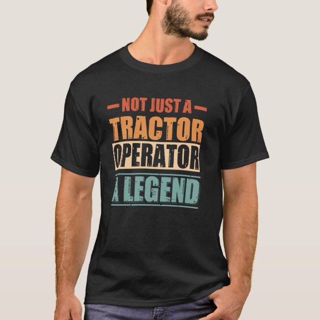 Camiseta Citação Profissional Operador de Trator Retro (Frente)