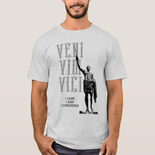 Camiseta Citação Que Vi Que Conquistei Veni Vidi Vici