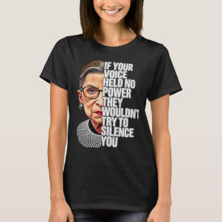 Camiseta Citação RBG Se Sua Voz Não Tivesse Nenhum Poder le