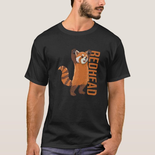 Camiseta Citação Redhead Para Um Panda Vermelho (Frente)