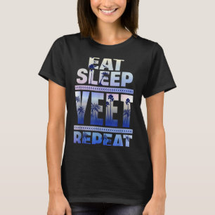 Camiseta Citação Retro Divertida Comer Dormir Arremessar Re