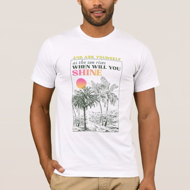 Camiseta Citação retro inspiradora de autocuidado (Frente)