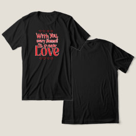 Camiseta Citação Romântica de Amor para Sempre Novo
