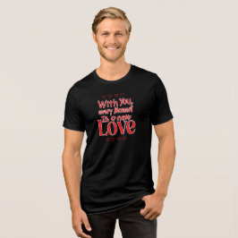 Camiseta Citação Romântica de Amor para Sempre Novo