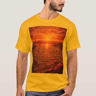 Camiseta Citação Romântica Projeto de Paisagem da Natureza